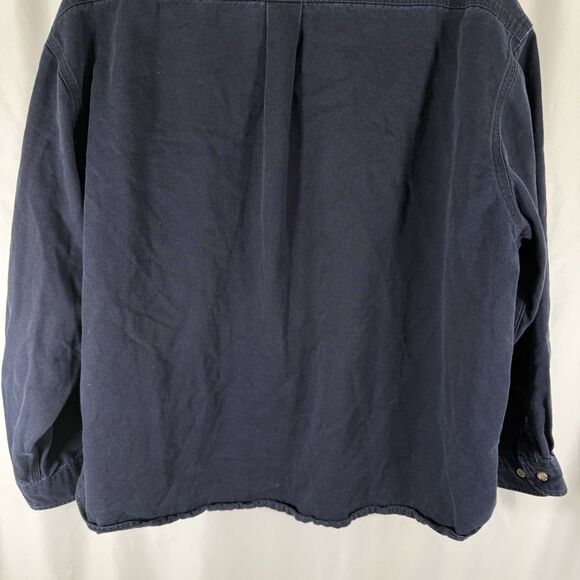 Carhartt Denim Jacket Men's 2XL Blue Button Up Long Sleeve 100% Cotton - Picture 14 of 14